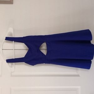 Forever 21 royal blue mini dress with cutout, Small